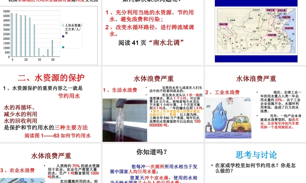 八年级科学上册 1.7 水资源的利用、开发和保护课件 浙教版-浙教版初中八年级上册自然科学课件