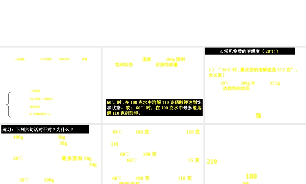 八年级科学上册 1.7物质在水中的溶解（2） 浙教版上册