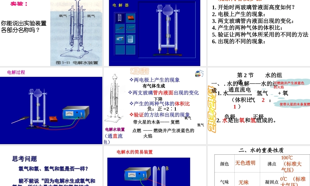 八年级科学上册 第1章 第2节 水的组成课件 浙教版-浙教版初中八年级上册自然科学课件
