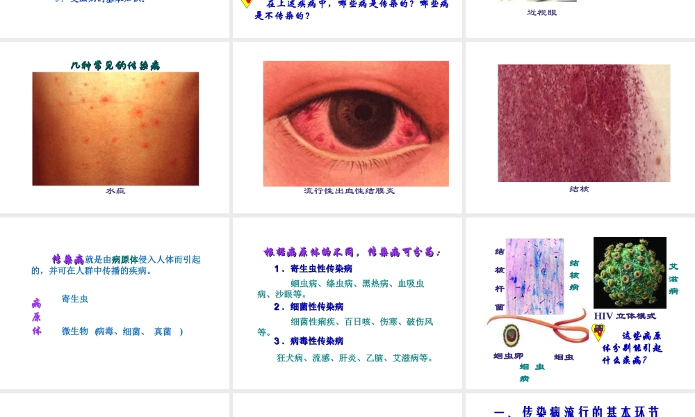 八年级生物下册 第八单元 第一章 第一节 传染病及其预防课件2 新人教版