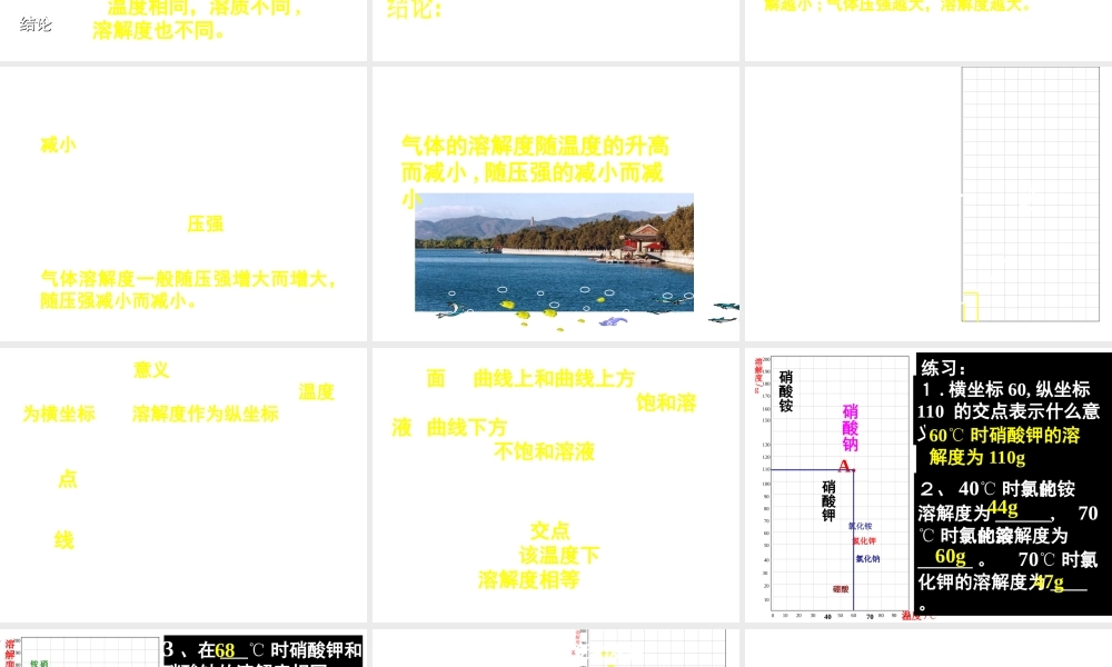 八年级科学上册 1.7物质在水中的溶解（3） 浙教版上册