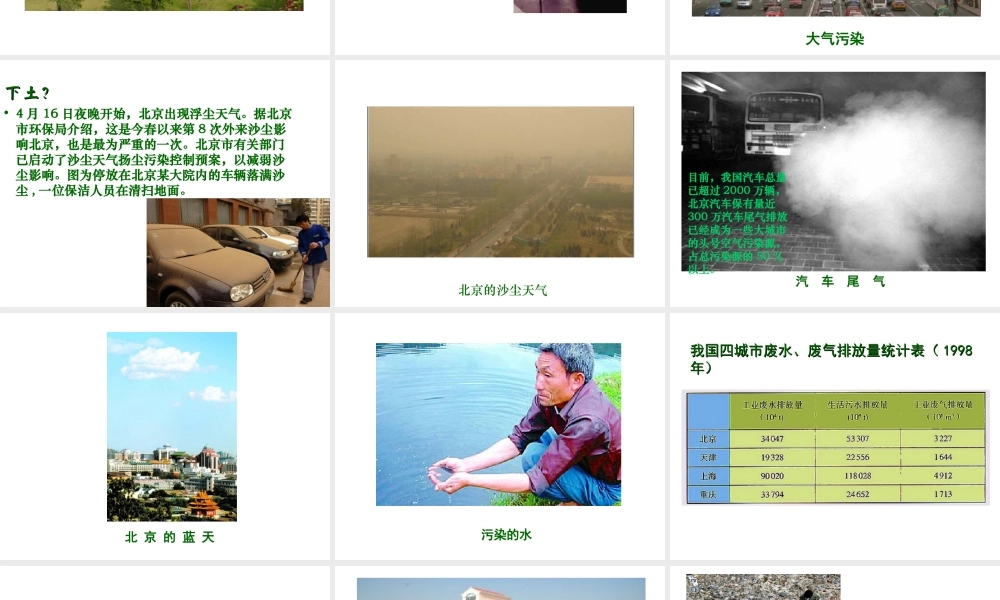 八年级生物下册 第8单元 第24章 第3节《关注城市环境》课件 北师大版