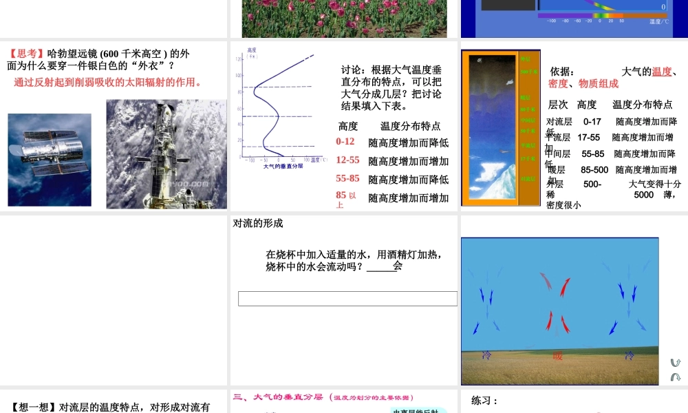 八年级科学上册 2.1 大气层第二课时课件 浙教版