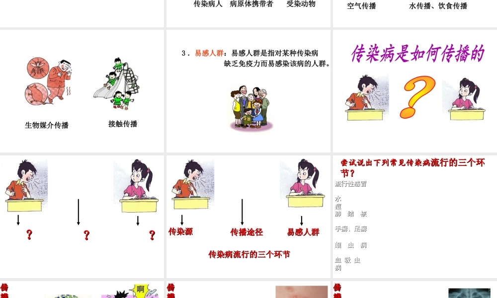 八年级生物下册 第八单元 第一章 第一节 传染病及其预防课件3 新人教版