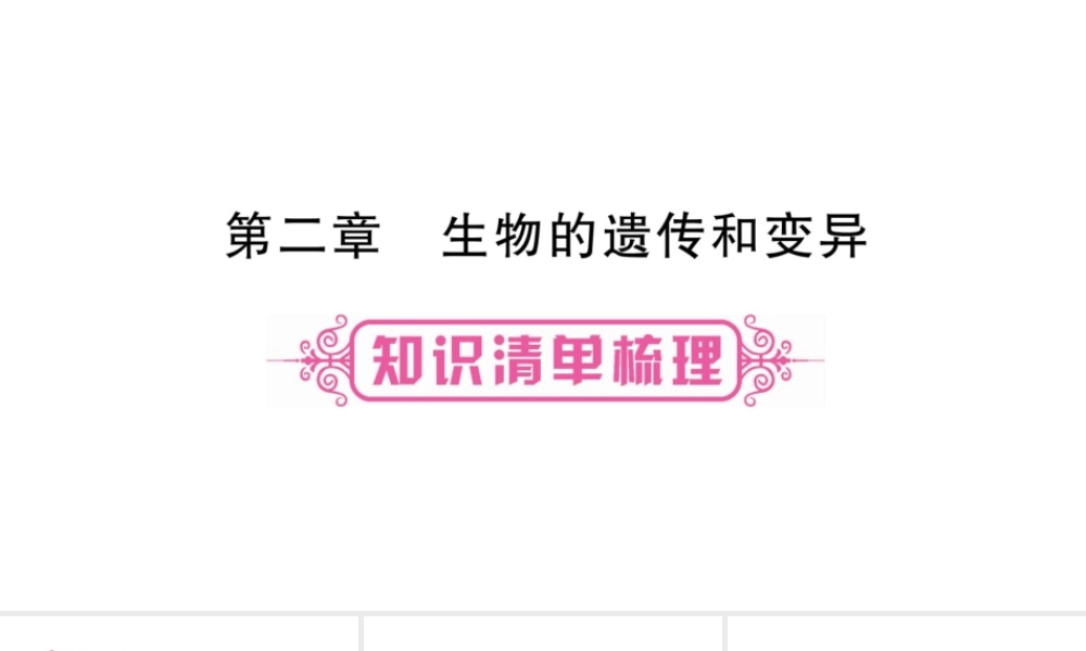 八年级生物下册 第6单元 第2章 生物的遗传和变异复习课件 （新版）冀教版-（新版）冀教版初中八年级下册生物课件