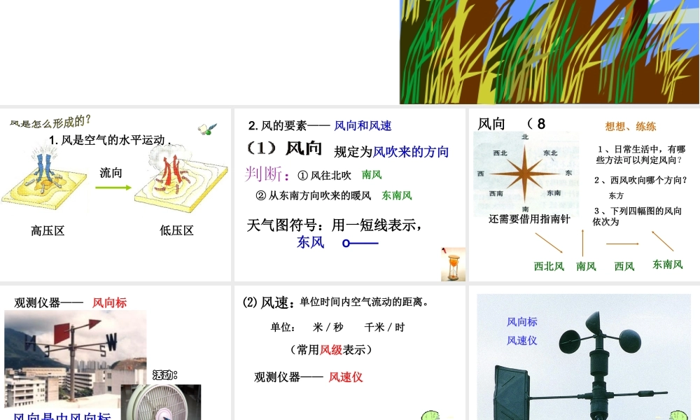 八年级科学上册 2.4 风和降水课件2 浙教版-浙教版初中八年级上册自然科学课件