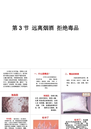 八年级生物下册 第8单元 健康地生活 第25章 第3节《远离烟酒 拒绝毒品》课件1 （新版）苏科版-（新版）苏科级下册生物课件