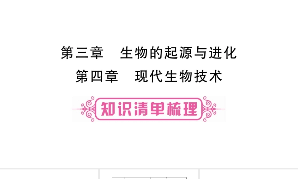 八年级生物下册 第6单元 第3、4章复习课件 （新版）冀教版-（新版）冀教版初中八年级下册生物课件
