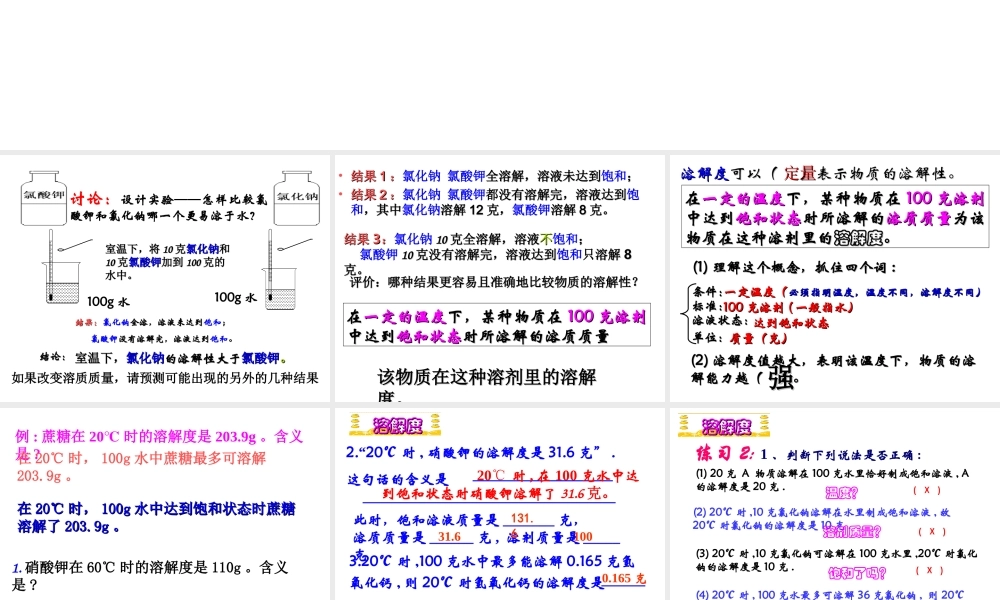 八年级科学上册 第1章 水和水的溶液 1.5《物质的溶解》（第3课时）课件 浙教版-浙教版初中八年级上册自然科学课件