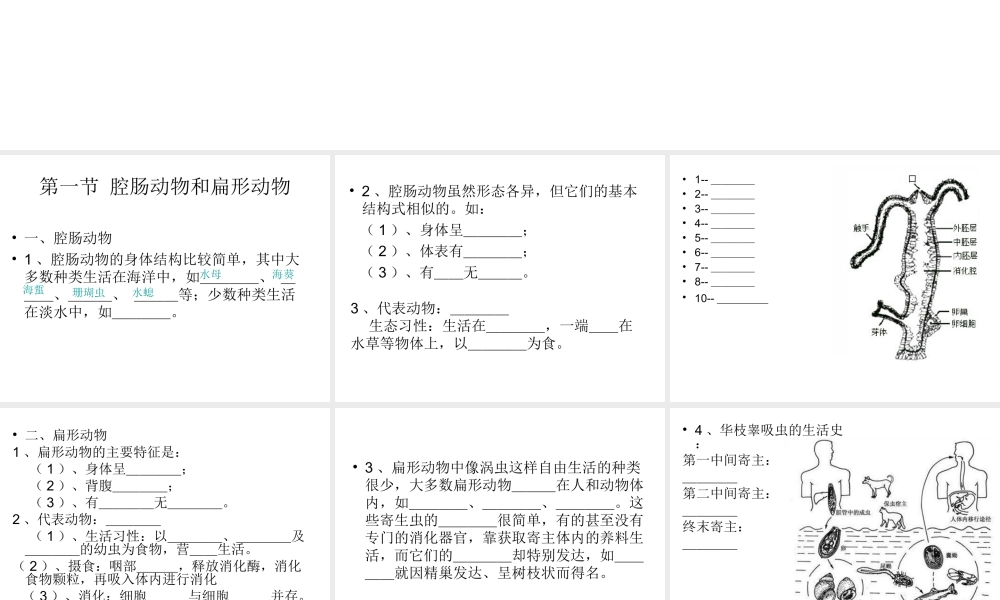 八年级生物下册 第22章 第四节 动物的主要类群课件2 （新版）北师大版