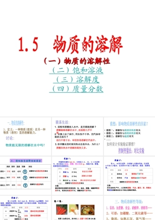 八年级科学上册 第1章 水和水的溶液 1.5《物质的溶解》课件（2） 浙教版-浙教版初中八年级上册自然科学课件