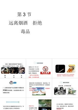 八年级生物下册 第8单元 健康地生活 第25章 第3节《远离烟酒 拒绝毒品》课件3 （新版）苏科版-（新版）苏科级下册生物课件