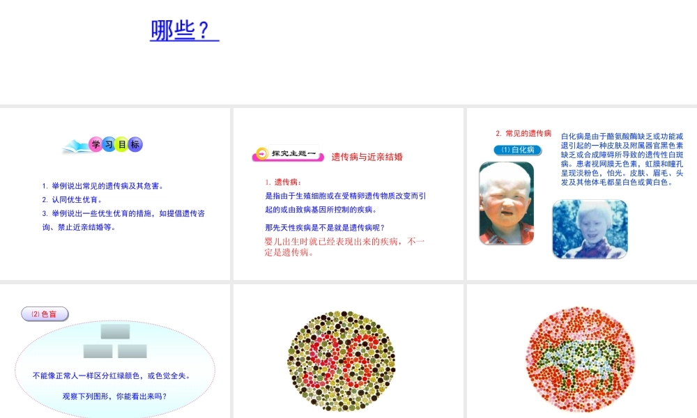 八年级生物下册 第八单元 生物的生殖、发育与遗传 第二十二章 生物的遗传和变异 第四节 遗传病和优生优育课件1（新版）苏教版-（新版）苏教版初中八年级下册生物课件