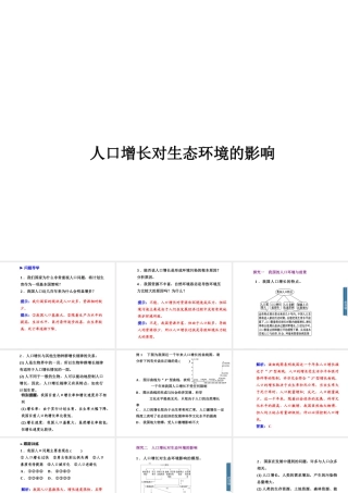 八年级生物下册 第9单元 保护人类与其他生物的公同家园 第26章 第1节《人口增长对生态环境的影响》课件1 （新版）苏科版-（新版）苏科版初中八年级下册生物课件