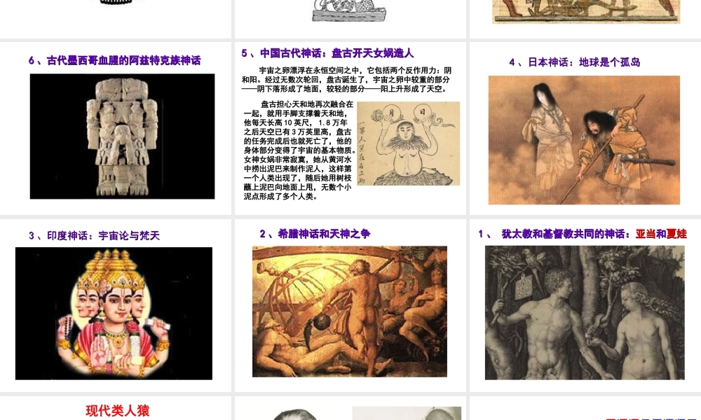 八年级生物下册 第6单元 第3章 第3节 人类的起源课件 （新版）冀教版-（新版）冀教级下册生物课件