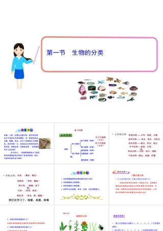 八年级生物下册 第22章 第一节 生物的分类课件4 （新版）北师大版
