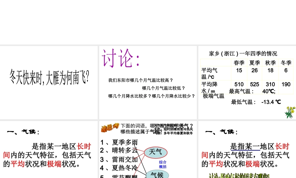 八年级科学上册 2.6 气候和影响气候的因素课件1 浙教版-浙教版初中八年级上册自然科学课件