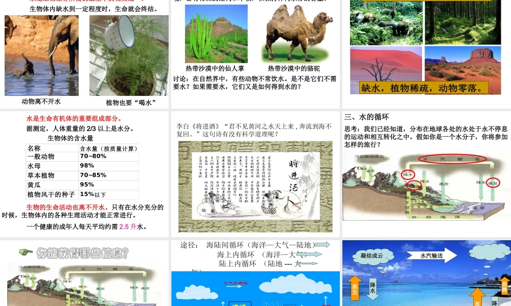 八年级科学上册 第1章 水和水的溶液 第1节《地球上的水》课件1 （新版）浙教版-（新版）浙教版初中八年级上册自然科学课件