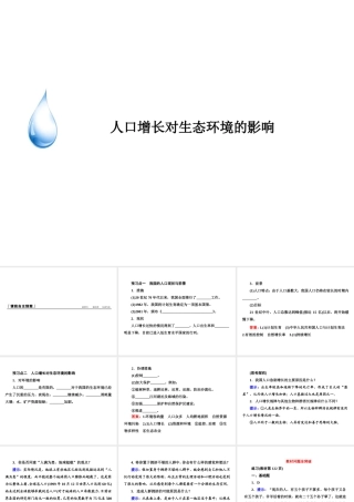 八年级生物下册 第9单元 保护人类与其他生物的公同家园 第26章 第1节《人口增长对生态环境的影响》课件3 （新版）苏科版-（新版）苏科级下册生物课件