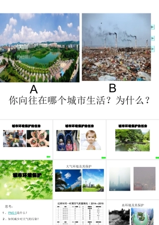 八年级生物下册 第6章 城市生态 6.1 城市生态与城市环境保护-城市环境保护课件 沪教版-沪教级下册生物课件