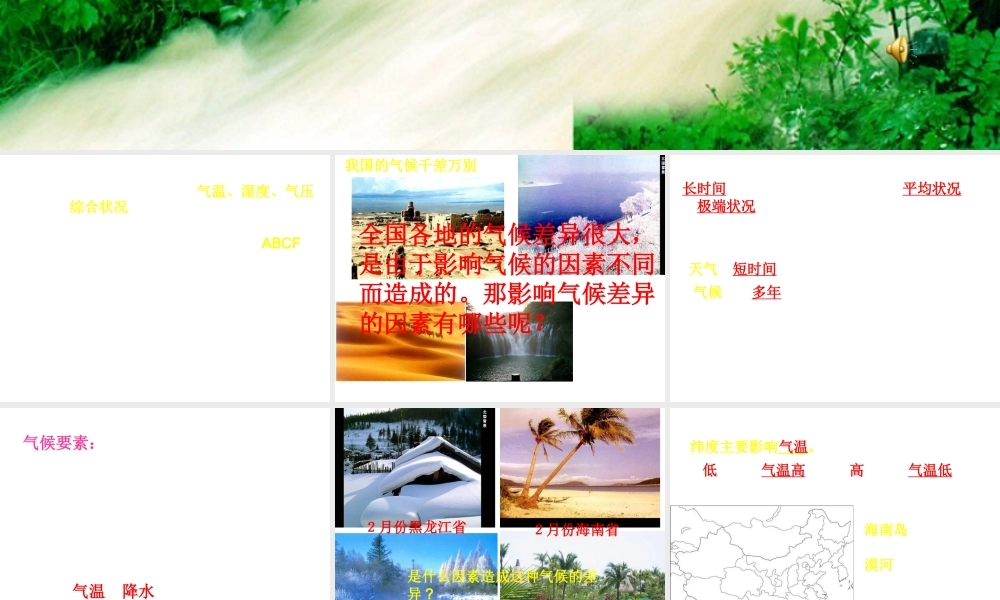 八年级科学上册 2.8气候和影响气候的因素课件 浙教版