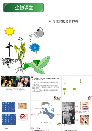 八年级生物下册 第八单元 生物的生殖、发育与遗传 第二十二章 生物的遗传和变异 第一节 DNA是主要的遗传物质课件2（新版）苏教版-（新版）苏教版初中八年级下册生物课件