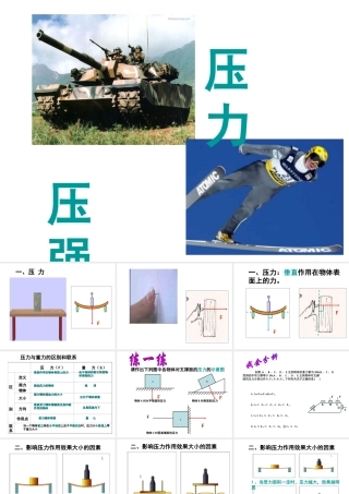八年级科学上册 第2章 第1节 压强课件2 （新版）华东师大版-（新版）华东师大版初中八年级上册自然科学课件