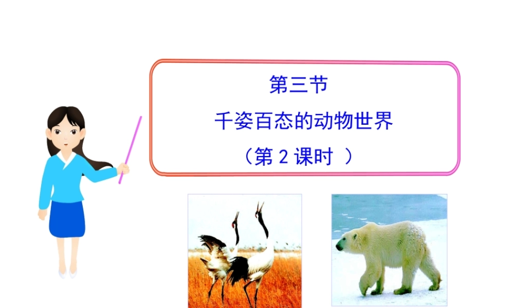 八年级生物下册 第9单元 第22章 第三节 千姿百态的动物世界（第2课时）课件 苏教版