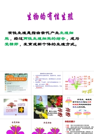 八年级生物下册 第八单元 生物的生殖、发育与遗传 第二十一章 生物的生殖与发育 第二节 植物的有性生殖课件（新版）苏教版-（新版）苏教级下册生物课件