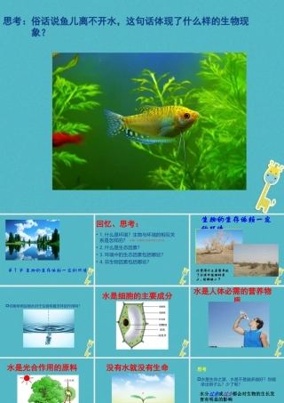 八年级生物下册 第23章 第1节 生物的生存依赖一定环境课件 （新版）北师大版-（新版）北师大级下册生物课件