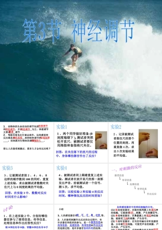 八年级科学上册 3.3 神经调节课件3 浙教版-浙教版初中八年级上册自然科学课件
