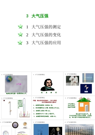 八年级科学上册 3.3大气压强课件 华东师大版