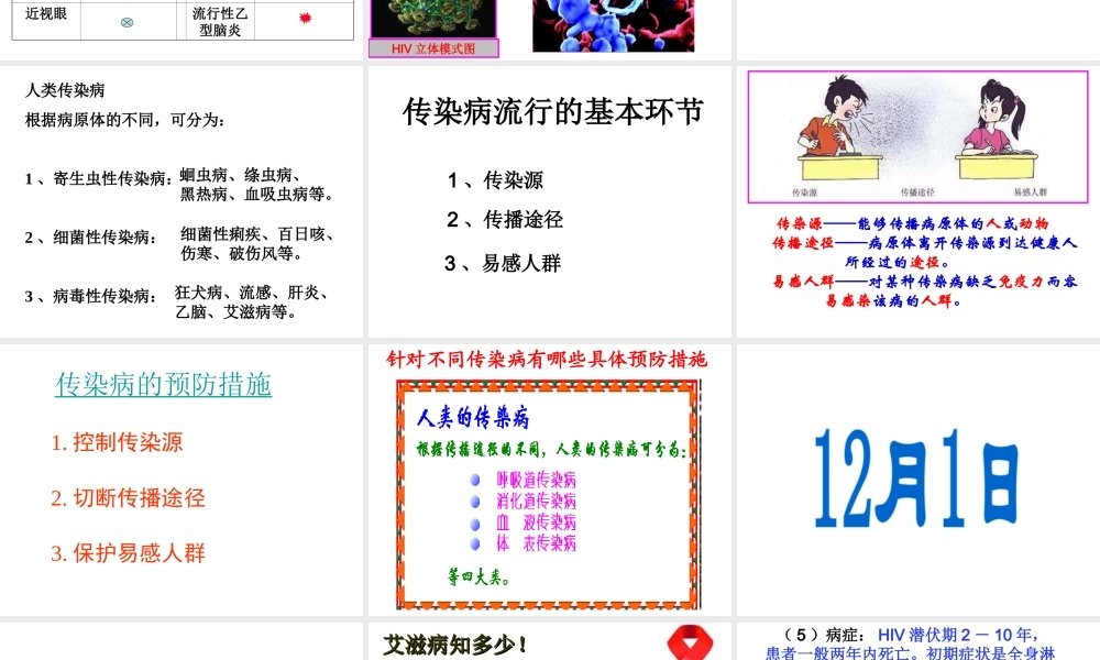 八年级生物下册 第八单元 第八章 第一节 传染病及其预防课件 新人教版-新人教级下册生物课件