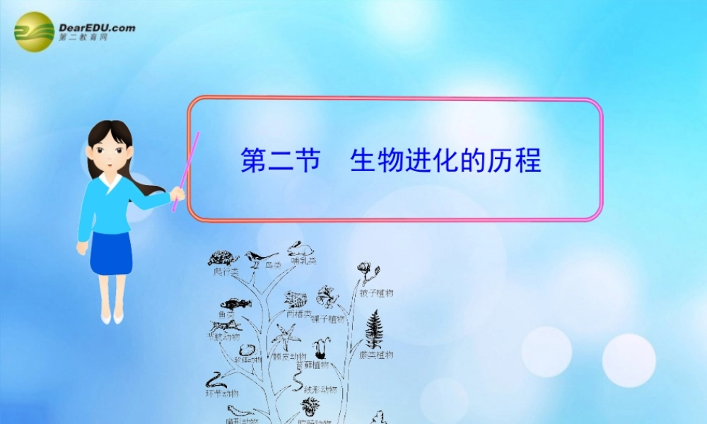 八年级生物下册 第二十二章 第二节 生物进化的历程课件 苏科版