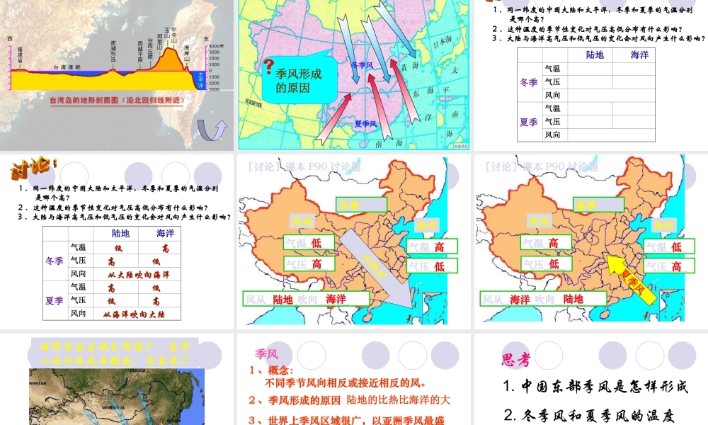 八年级科学上册 第2章 地球的“外衣”大气 第八节 气候和影响气候的因素 课件浙教版