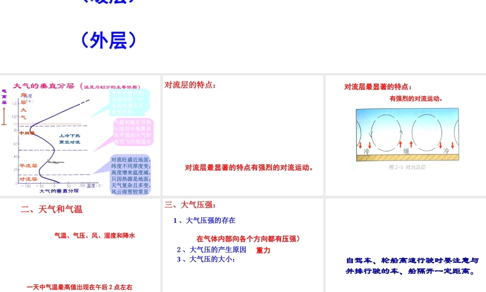 八年级科学上册 第2章 地球的“外衣”—大气_本章综合 复习课件浙教版