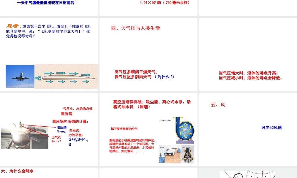 八年级科学上册 第2章 地球的“外衣”—大气_本章综合 复习课件浙教版