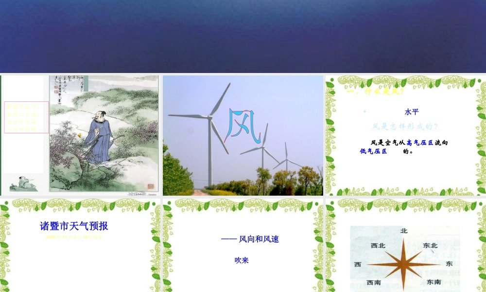 八年级科学上册 第2章 地球的“外衣”大气_第五节 风 课件浙教版