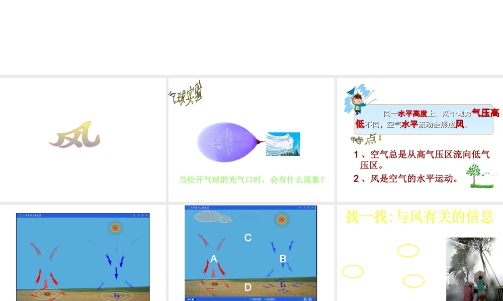 八年级科学上册 第2章 地球的“外衣”—大气_第五节 风 课件浙教版