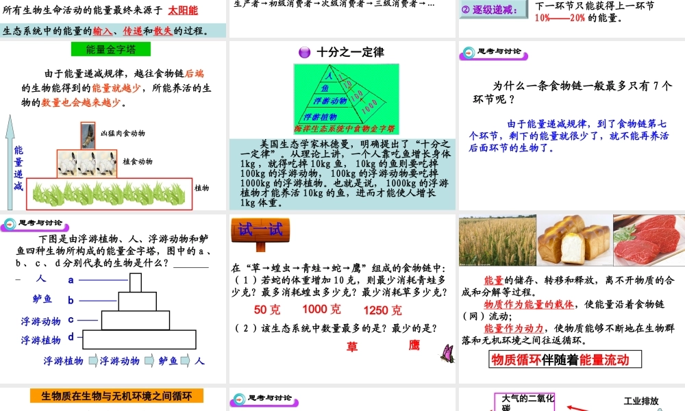 八年级生物下册 第23章 第3节生态系统的结构和功能课件 （新版）北师大版-（新版）北师大版初中八年级下册生物课件