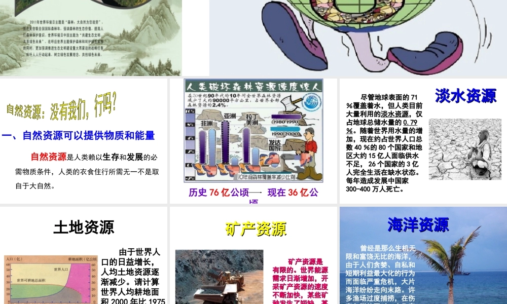 八年级生物下册 第7单元 第3章 第2节 合理利用自然资源课件 （新版）冀教版-（新版）冀教版初中八年级下册生物课件