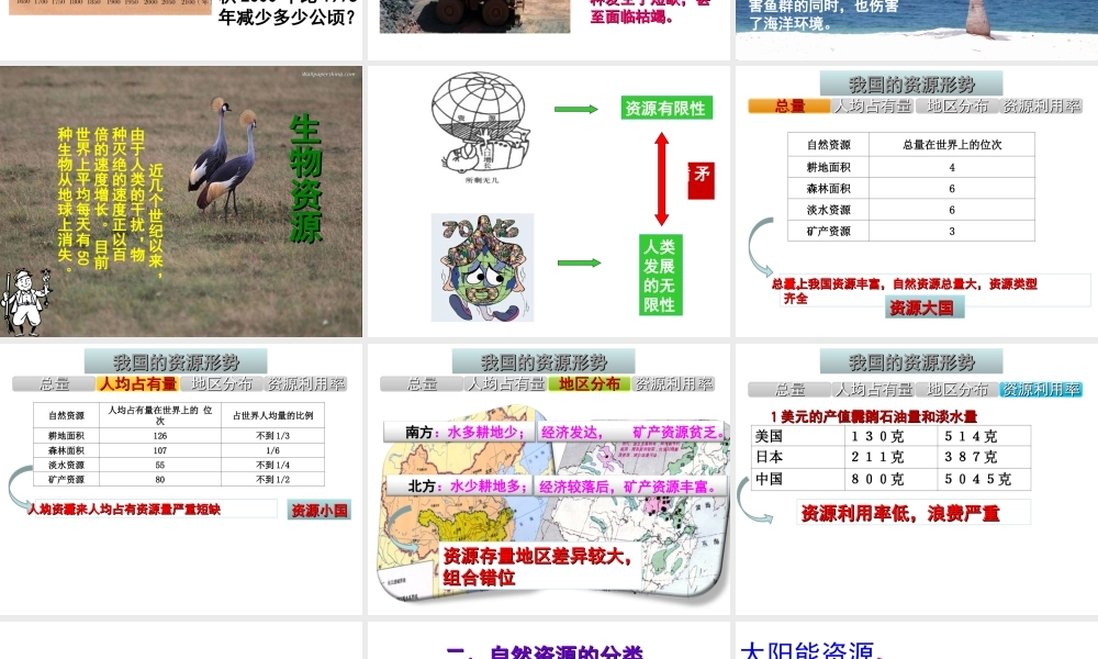 八年级生物下册 第7单元 第3章 第2节 合理利用自然资源课件 （新版）冀教版-（新版）冀教级下册生物课件