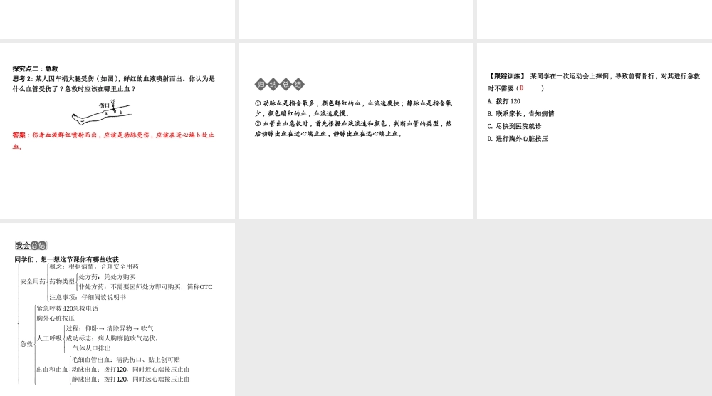 八年级生物下册 第八单元 第二章 用药与急救课件 （新版）新人教版-（新版）新人教级下册生物课件