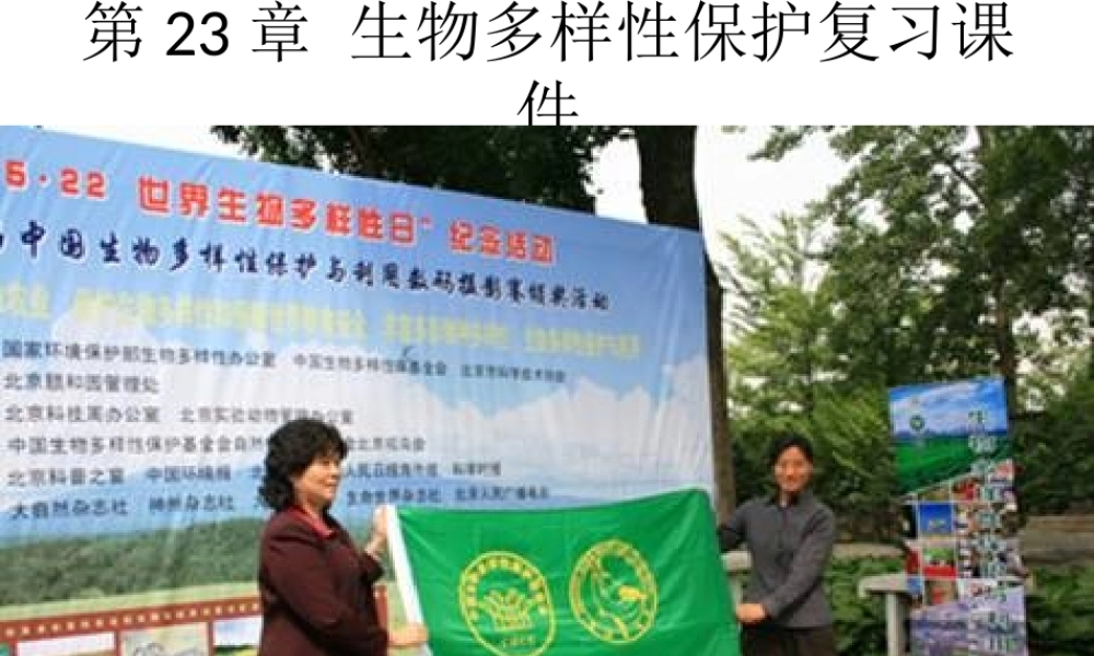 八年级生物下册 第23章《生物多样性保护》课件 苏教版
