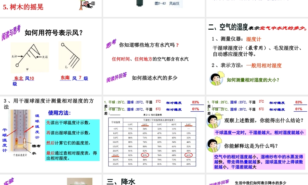 八年级科学上册 第2章 天气与气候 2.4《风和降水》课件（1） 浙教版-浙教版初中八年级上册自然科学课件