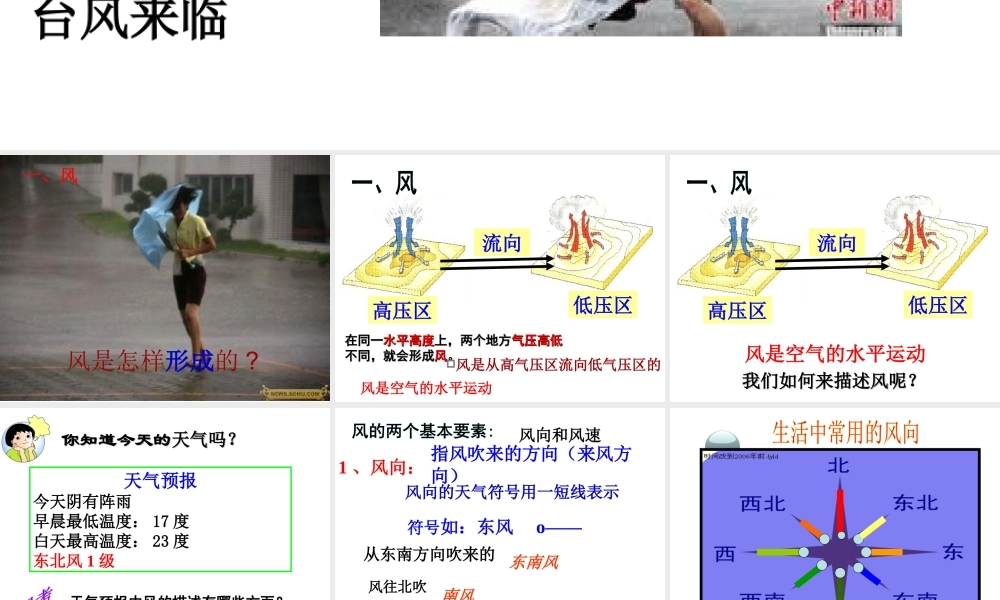 八年级科学上册 第2章 天气与气候 2.4《风和降水》课件（4） 浙教版-浙教版初中八年级上册自然科学课件