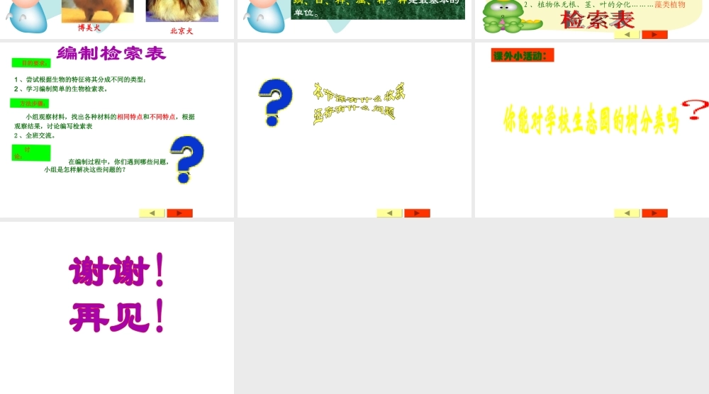 八年级生物下册 第7单元 第22章 第1节《生物的分类》课件 北师大版