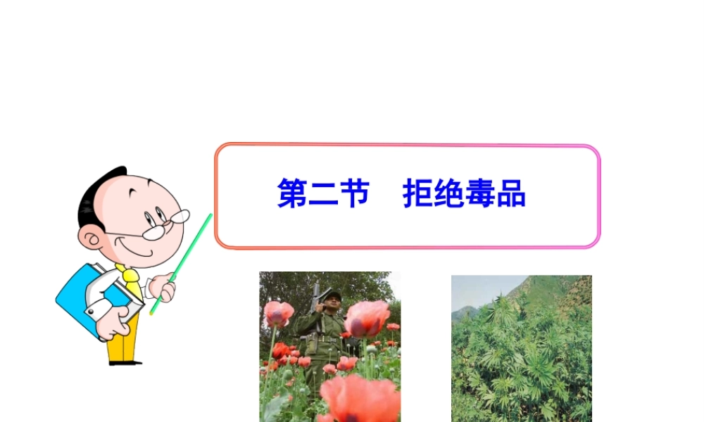 八年级生物下册 第二十六章 第2节《拒绝毒品》课件 （新版）苏教版