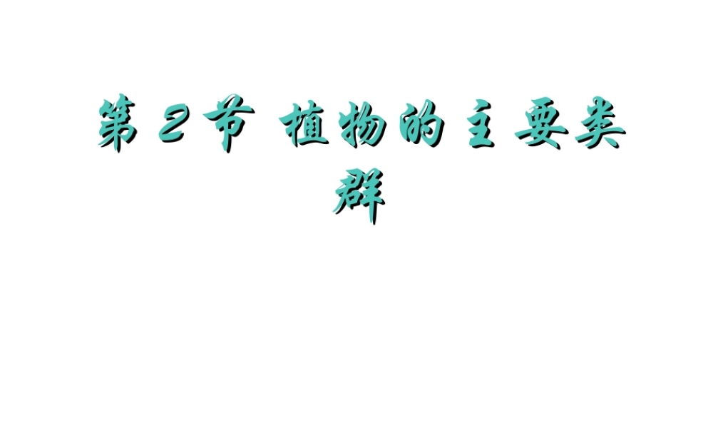 八年级生物下册 第7单元 第22章 第2节《植物的主要类群》课件 北师大版