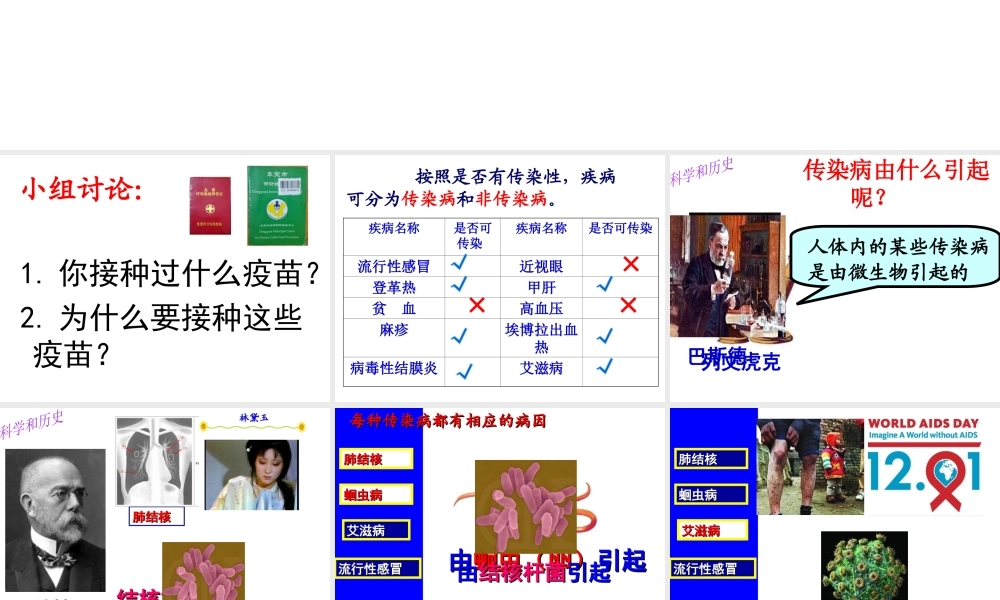 八年级生物下册 第二批教学能手评选 8.1.1 传染病及其预防课件 （新版）新人教版-（新版）新人教版初中八年级下册生物课件